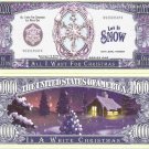 White Christmas Snow Flake Million Dollar Bills x 2 All I Want for Christmas