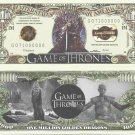 Game Of Thrones Fantasy Drama Win Or Die Million Golden Dragons Dollar Bills x 2