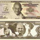 Mohandas Karamchand Gandhi Commemorative Million Dollar Bills x 2 India