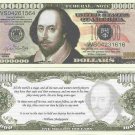 William Shakespeare English Writer Million Dollar Bills x 2 Stratford upon Avon