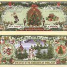 Holiday Cheer Merry Christmas Tree 25 Dollar Bills x 2 Season to be Jolly Gift
