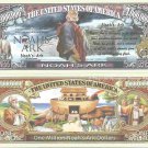 Noahs Ark Book of Genesis Animals Two By Two Million Dollar Bills x 2 Boat Flood