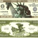 Statue of Liberty Eagle One Trillion Dollar Bills x 2 United States America