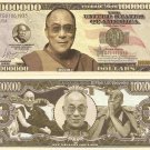 Tenzin Gyatso 14th Dalai Lama Commemorative Million Dollar Bills x 2 Amdo Tibet