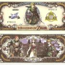 The Legend of Zelda Link One Million Dollar Bills x 2 New