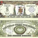 Blackjack One Million Casino Night Dollar Bills x 2 Las Vegas Fun Money Notes 21