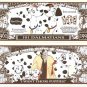 101 Dalmatians Cartoon Million Dollar Bills x 2 Cruella Deville Dog Puppies New