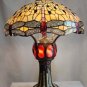 Dragonfly Design Lighted Base Tiffany Style Table Lamp
