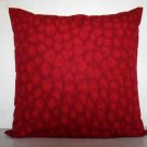 Red petals on 16"x16" batik painted cushion cover