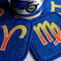 Twelve astro signs-a set of10cm.x10cm. batik painted coasters