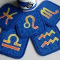 Twelve astro signs-a set of10cm.x10cm. batik painted coasters