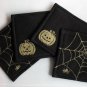 Black Halloween-a set of four 11cm.x11cm. painted cotton coasters
