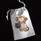 Little mouse-cross stitch on 5"x7"white denim drawstring pouch Little mouse-cross stitch on 5"x7"white denim drawstring pouch