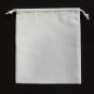Letter F-cross stitch on 8"x 9"white denim drawstring pouch
