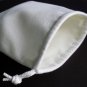Letter F-cross stitch on 8"x 9"white denim drawstring pouch