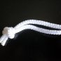 Little mouse-cross stitch on 5"x7"white denim drawstring pouch