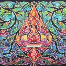 "Lai Karn Khod" (1) -Thai art on batik painting size 15.5"x11.5" /Batik art