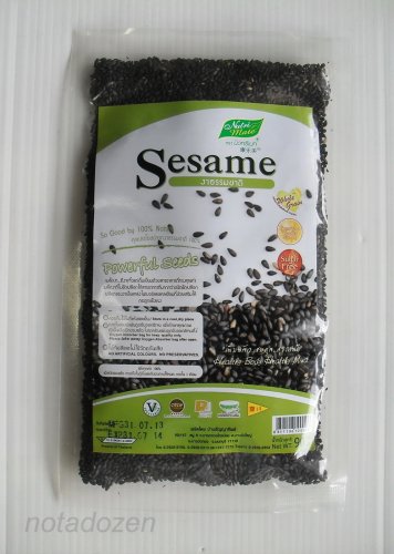 NUTRI MATE Oven Roasted Black Sesame Seed Whole Grain 90g. Add Soup,Milk,Dessert,Salad