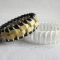 Recycled Bottle Caps Bracelet/bangle(6)-black and gold/red and green ribbon wrappedhandmade jewelry