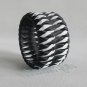 Recycled Bottle Caps Bracelet/woman bangle(18)-Black ribbon obliquely wrapped handmade jewelry