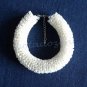 Eco Upcycled Plastic Drinking Straw White Garland Bracelet(1) woman bangle Handmade Jewelry