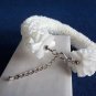 Eco Upcycled Plastic Drinking Straw White Garland Bracelet(1) woman bangle Handmade Jewelry