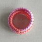 Recycled Bottle Caps Bracelet/Double/infinity handmade bangle(24)-pink,purple ribbon and beads