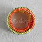 Recycled Bottle Caps Bracelet/Double/infinity handmade bangle(25)-green/orange/blue/yellow ribbon