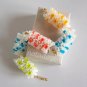 Upcycled Drinking Straw Bracelet(4)- colorful dot design chain&linked bracelet handmade Jewelry