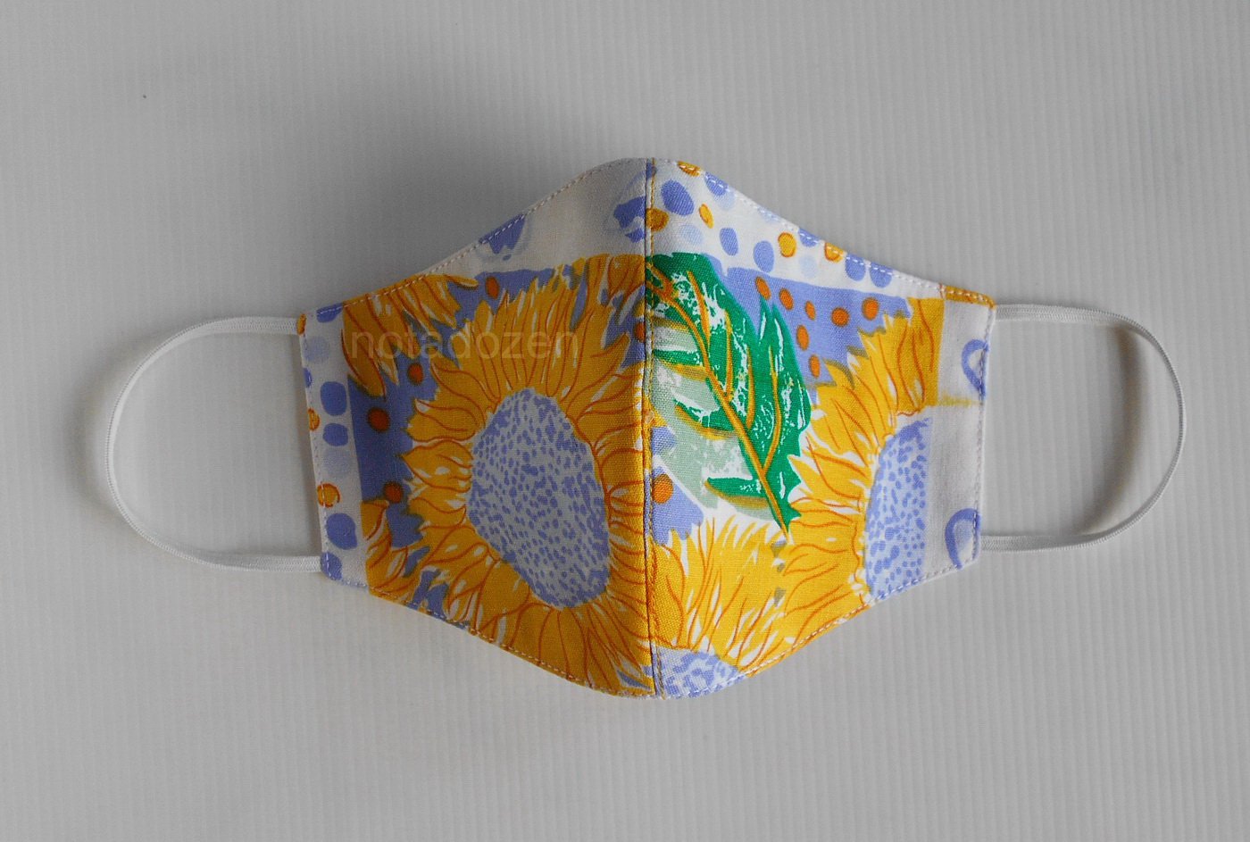Handmade 3D Face Mask- Washable and Reusable with filter pocket and nose wire/bright sunflower(#2)