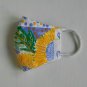 Handmade 3D Face Mask- Washable and Reusable with filter pocket and nose wire/bright sunflower(#2)