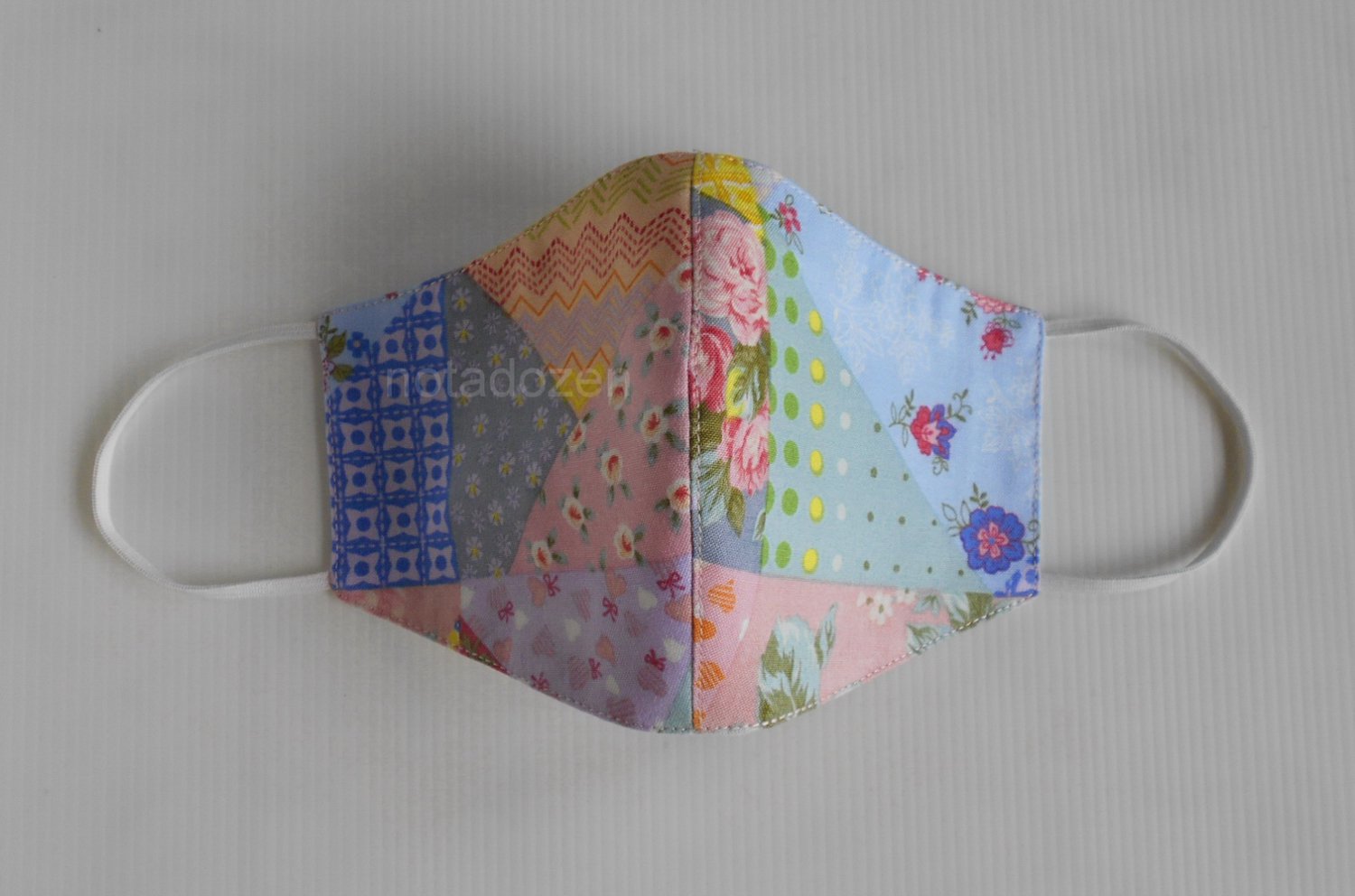 Handmade 3D Face Mask- Washable and Reusable with filter pocket and nose wire size 22x13cm.(#7)