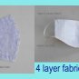 Handmade 3D Face Mask- Washable and Reusable with filter pocket and nose wire size 22x13cm.(#7)
