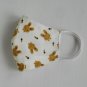 Handmade 3D Face Mask-washable and reusable with filter pocket and nose wire/little rabbit(#14)