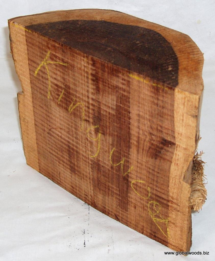 Exotic Brazilian Kingwood Half Log Barked Wood Turning Stock