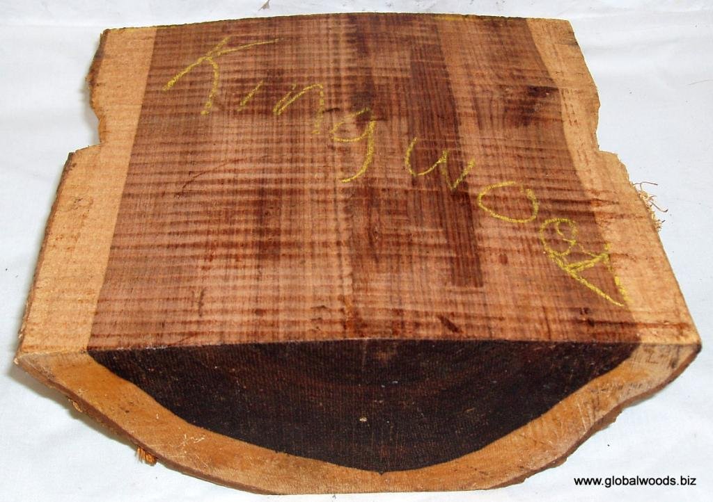 Exotic Brazilian Kingwood Half Log Barked Wood Turning Stock