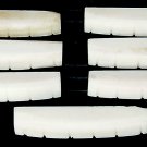 7 Pcs Guitar SLOTTED BONE NUTS  FLAT BOTTOM Strat Tele Guitar Rebuilding Repair