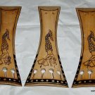 3 Boxwood 4 String Violin Tail Pieces Carved Figurines Violin Musical Lumber