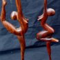 VTG Abstract Wood Carving Lady Dancers Ballet Sculpture Statue Figurines