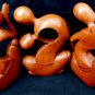 Hand Sculpted Three Artistic Women Sculptures Abstract Art Wood Carving Art