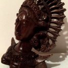 East Indian Rosewood Carved Bust Of A Princess Handcraft Wood Art Woodcraft East Indian Rosewood Carved Bust Of A Princess Handcraft Wood Art Woodcraft