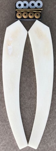 Pre Shaped Camel Bone Straight Razor Scales With Hardware Straight Razor Supply