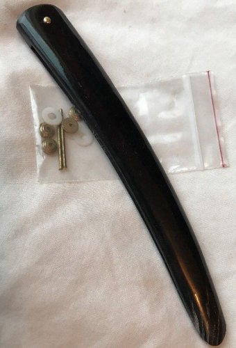 Buffalo Horn Straight Razor Scales Brass Hardware Straight Razor Making Supply