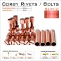 Knife Mounting Hardware 1 Copper Corby Rivets 4 Lanyard Tube Knife Making Supply