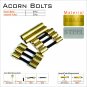 Knife Mounting Hardware 6 Brass Acorn Bolts 2 Lanyard Tube Knife Making Supply