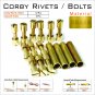Knife Mounting Rivets 12 Brass 5/16â Corby Rivets & 4 Lanyard Tubes Knife Supply