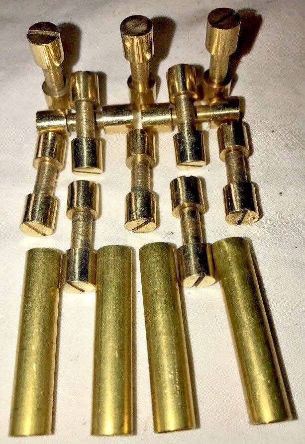 Knife Mounting Rivets 12 Brass 5/16” Corby Rivets & 4 Lanyard Tubes