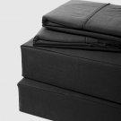 1000TC SHEET SET QUEEN SOLID BLACK DEEP POCKET 100% EGYPTIAN COTTON