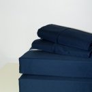 1000TC SHEET SET QUEEN SOLID NAVY BLUE DEEP POCKET 100% EGYPTIAN COTTON