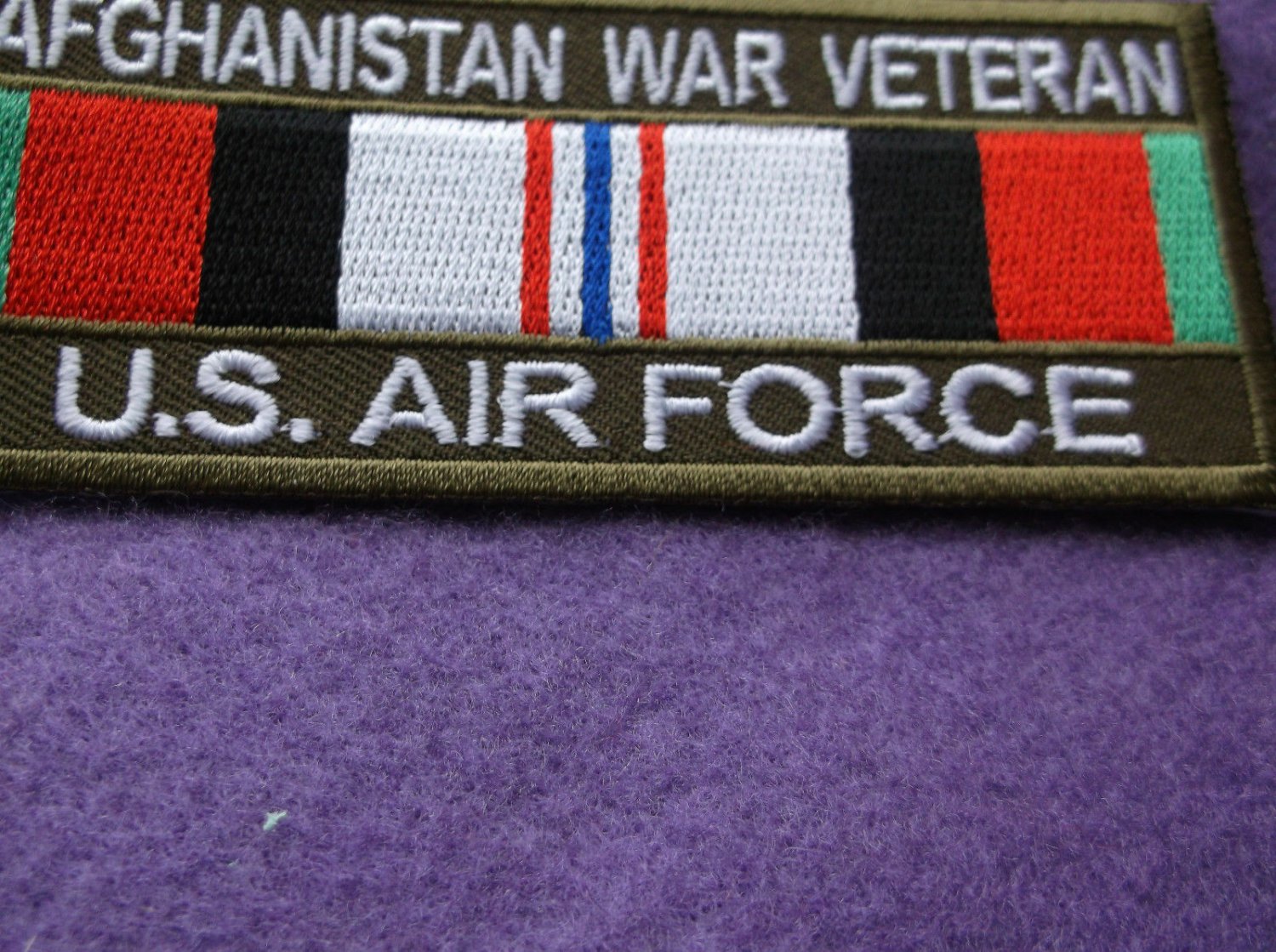 AFGHANISTAN WAR VETERAN US AIR FORCE RIBBON PATCH